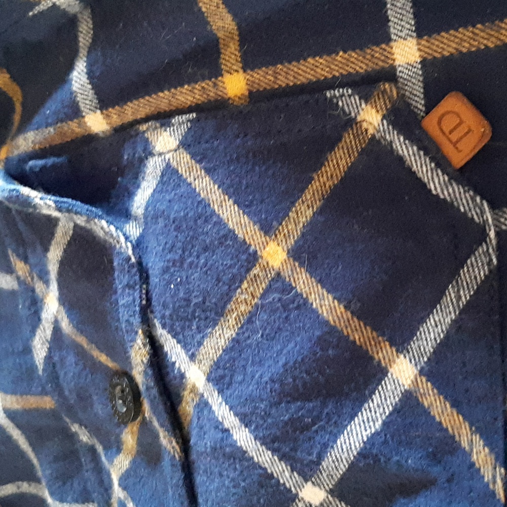 TD Tactical Men's Blue Plaid Shirt - Picture 7 of 7